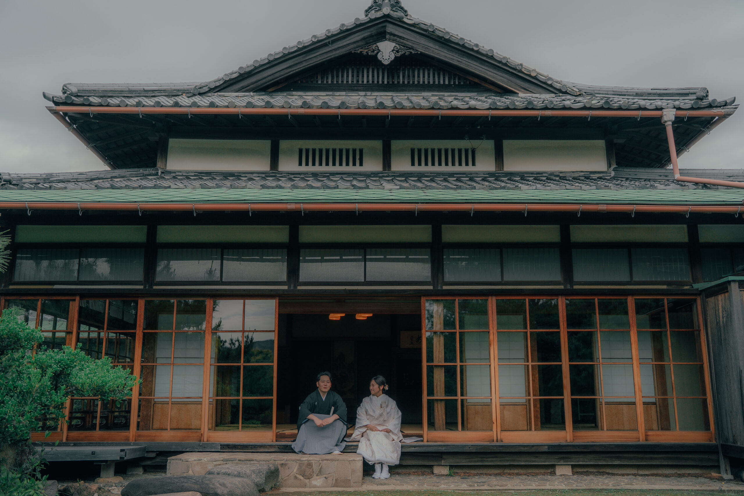 温山荘園 日本庭園 前撮り 和装