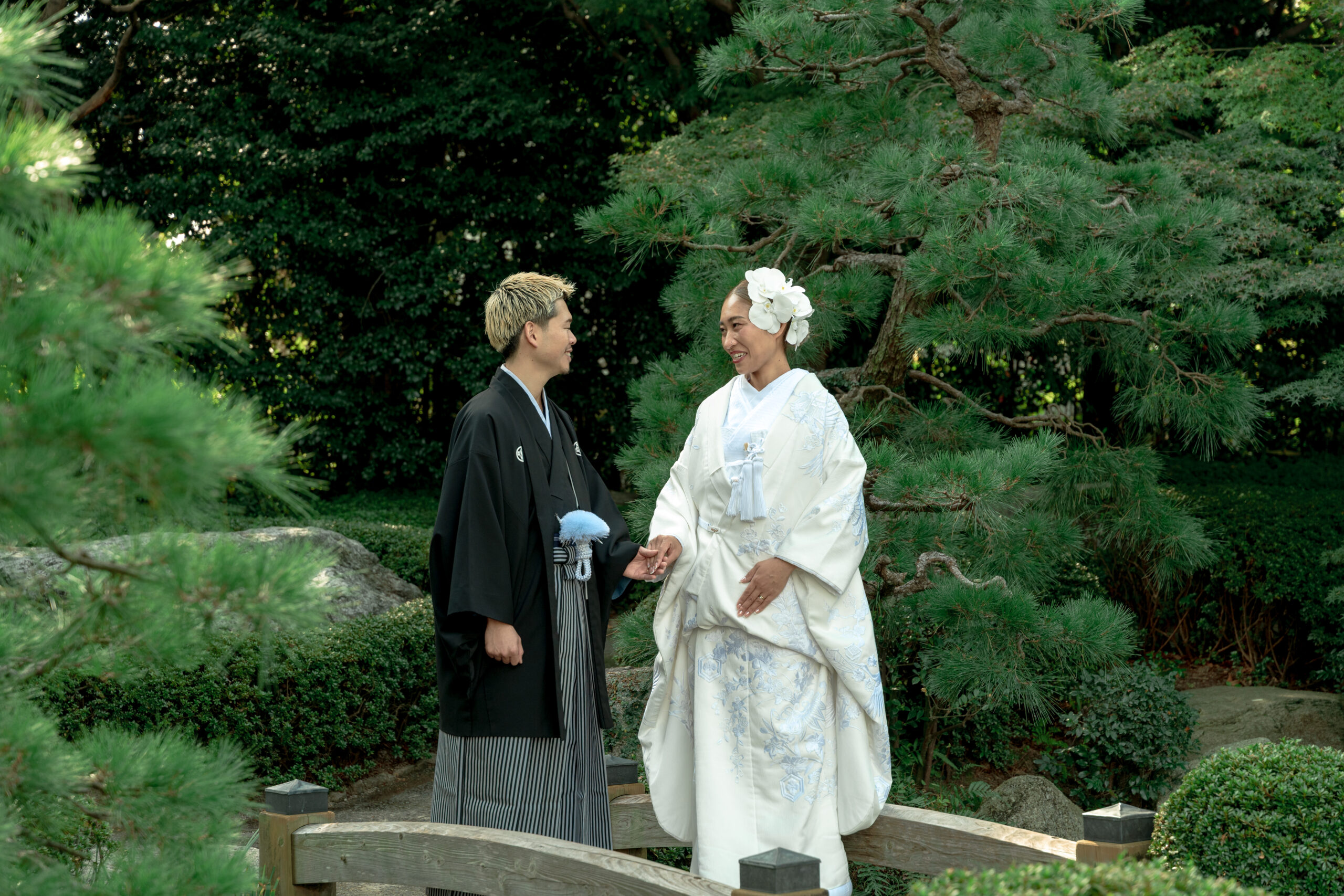 大濠公園 築山 前撮り 和装写真