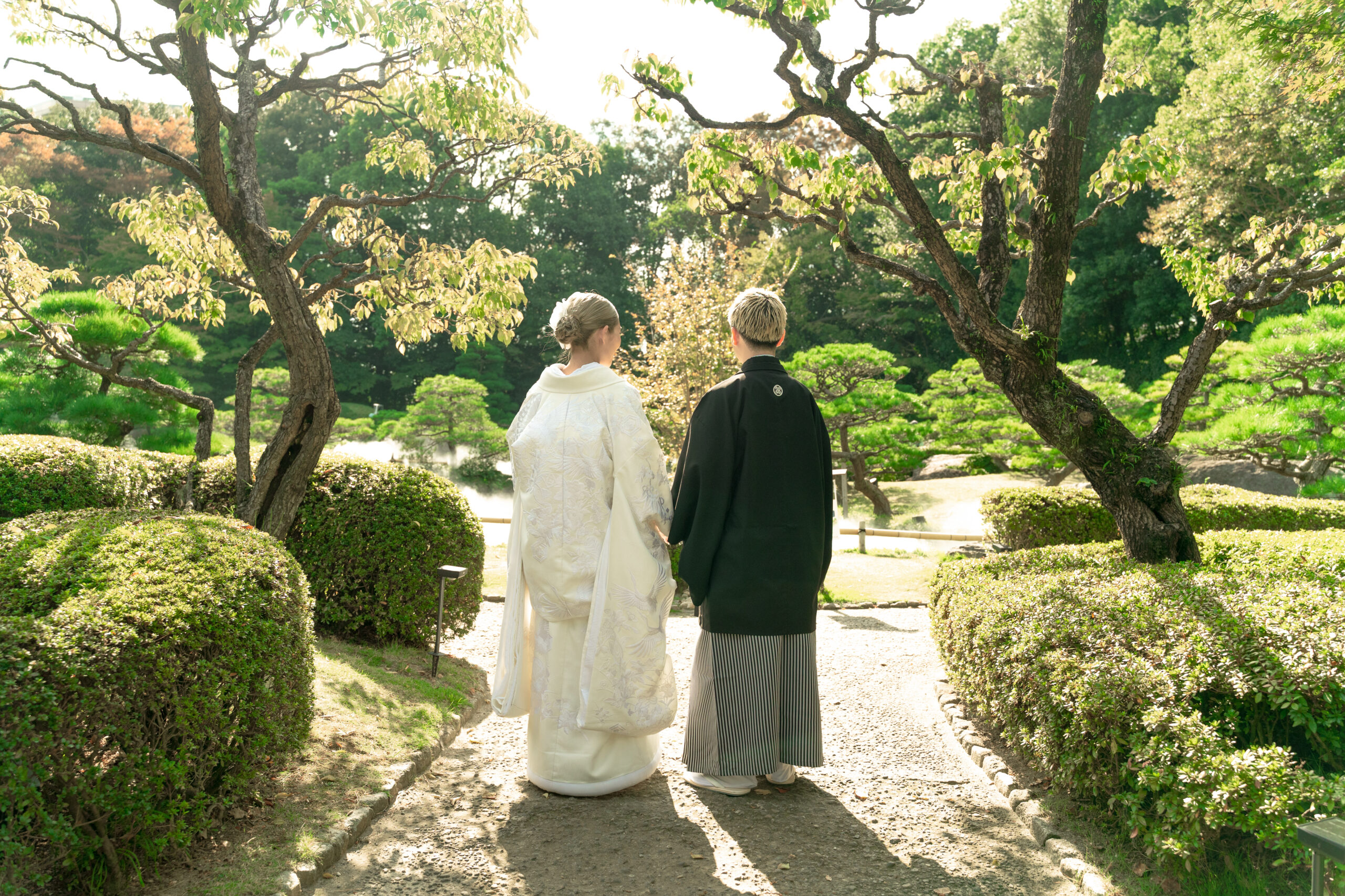 大濠公園 池 前撮り 和装フォト